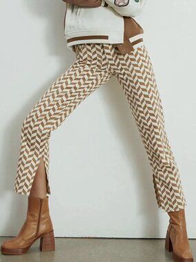 PACSUN Low Rise Straight Chevron Jeans Women's Size 23 Taupe/Brown